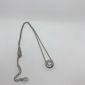 Doughnut zircon pendant necklace